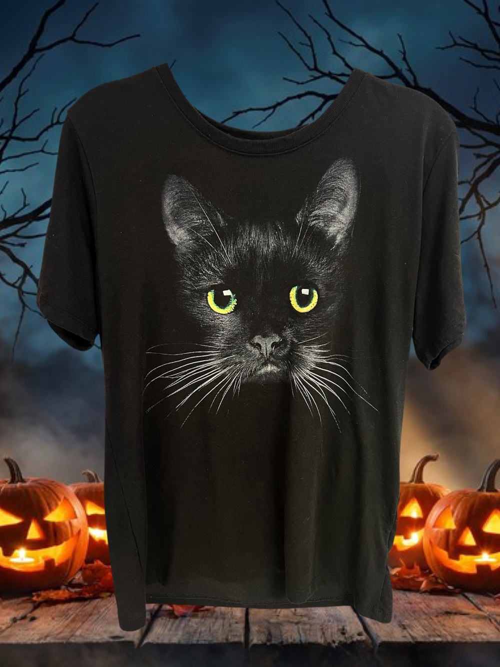 Way to Celebrate! Halloween black cat tee